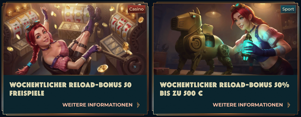 Wöchentlicher Reload-Bonus MonsterWin Casino